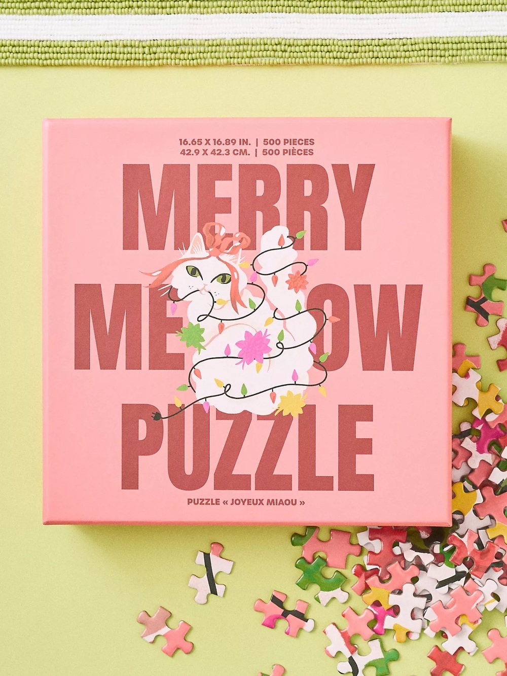 Anthropologie Merry Meow Icon 500-Piece Puzzle